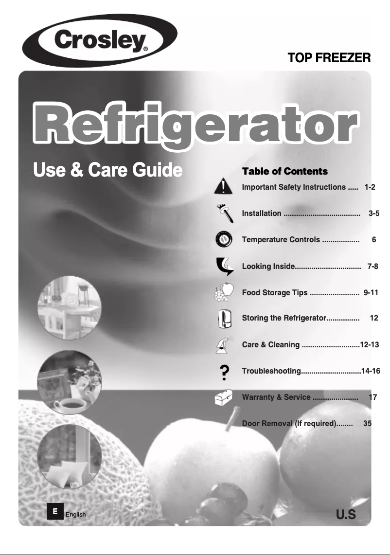 Page 1 de la notice Manuel utilisateur Crosley CRD2121NW