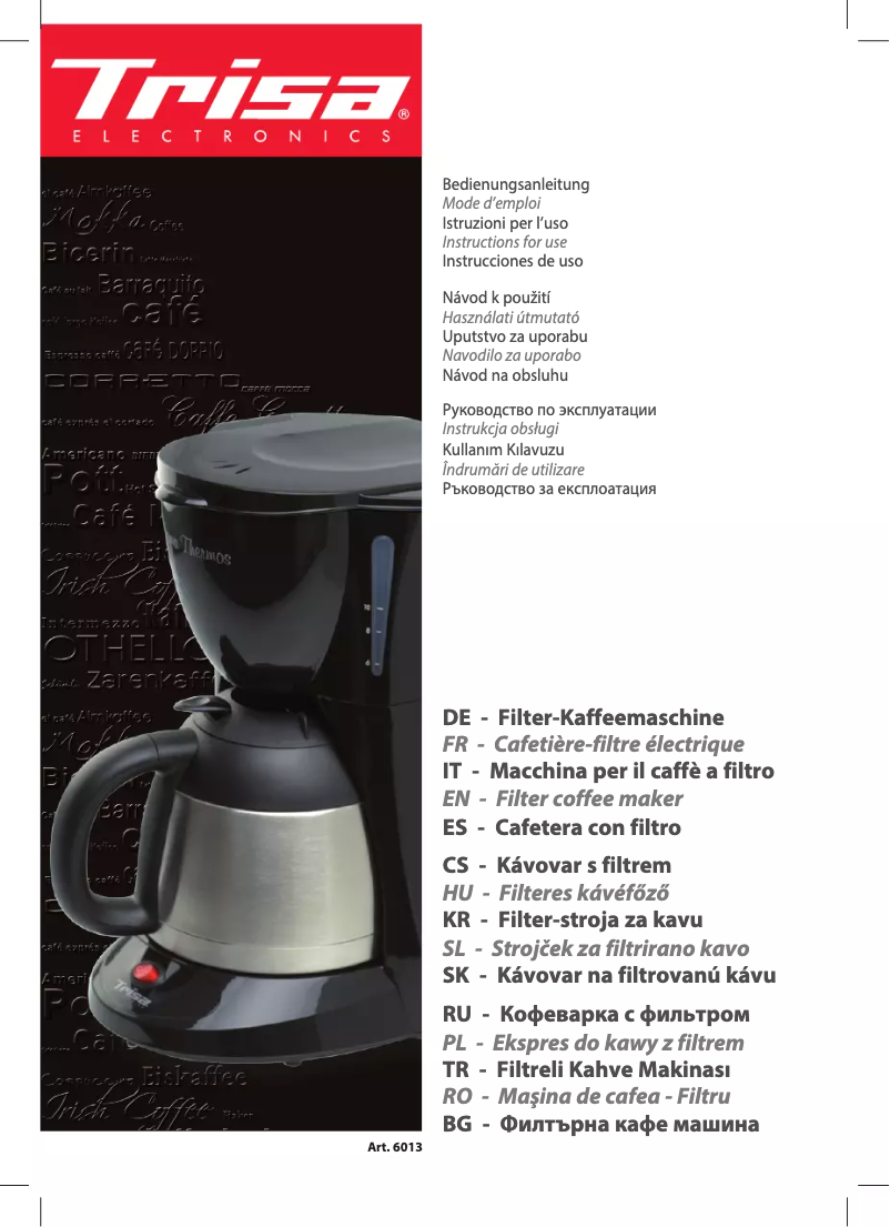 Image de la première page du manuel de l'appareil Aroma Thermos