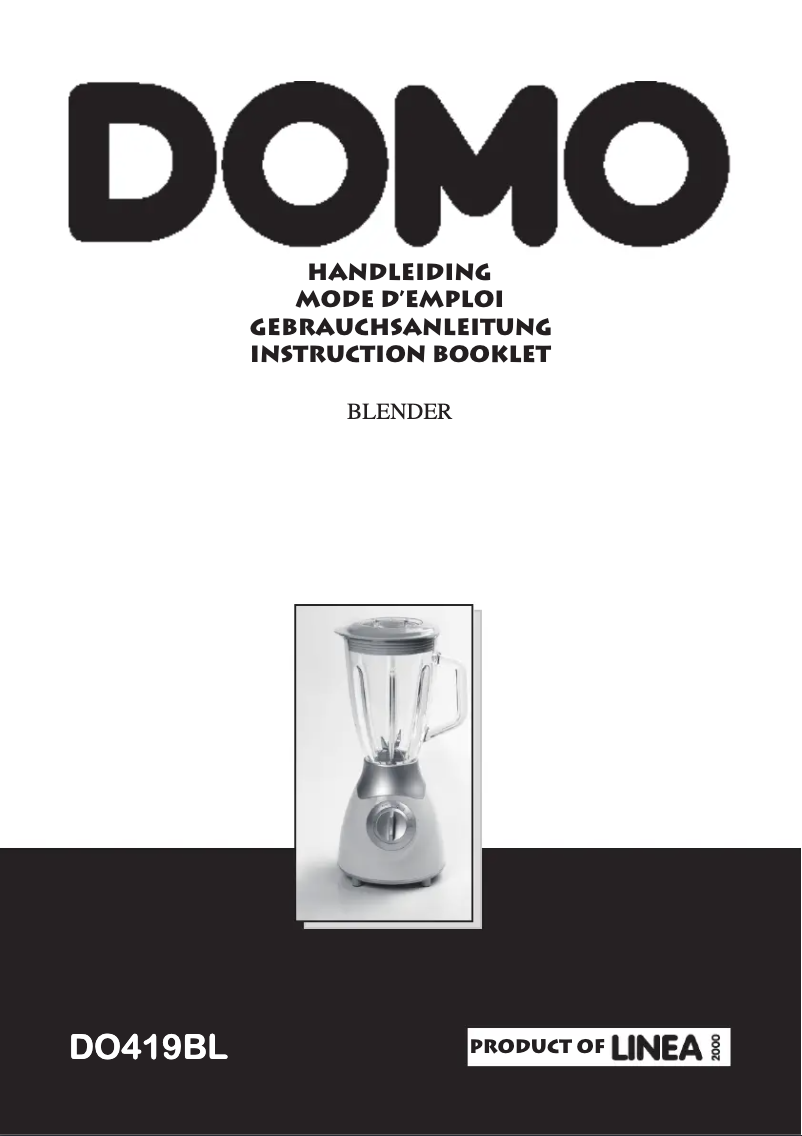 Page 1 de la notice Manuel utilisateur Domo DO419BL