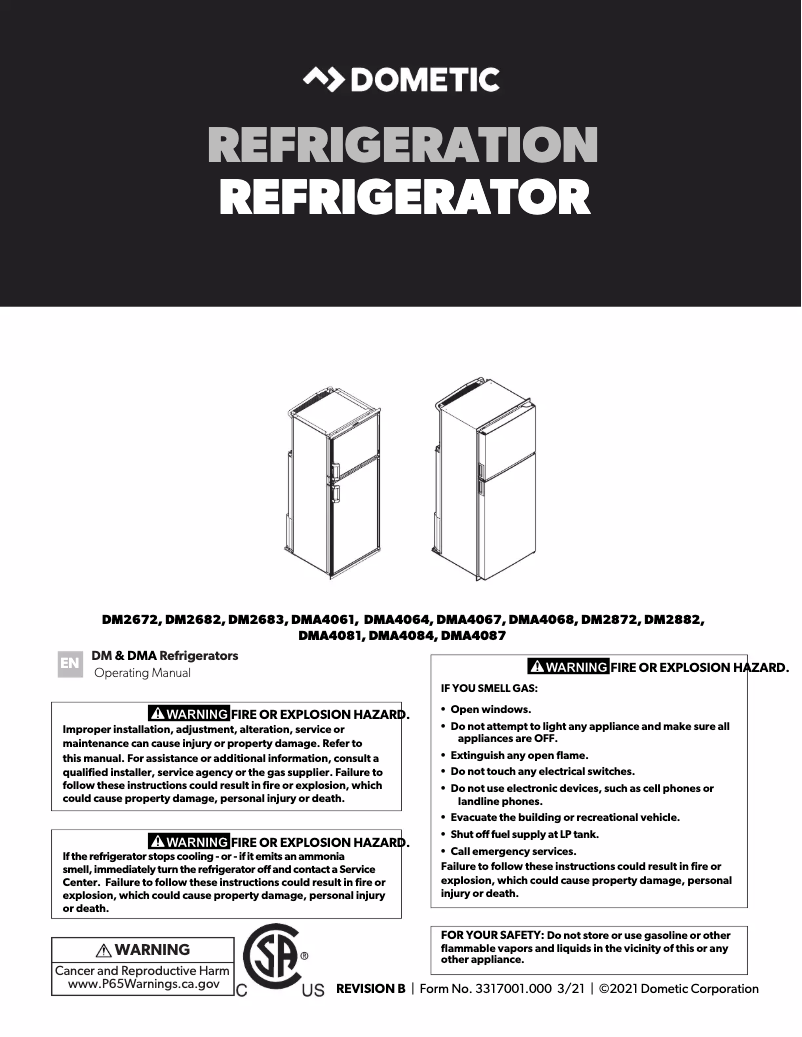 Página 1 del manual Manual de usuario Dometic DMA 4087