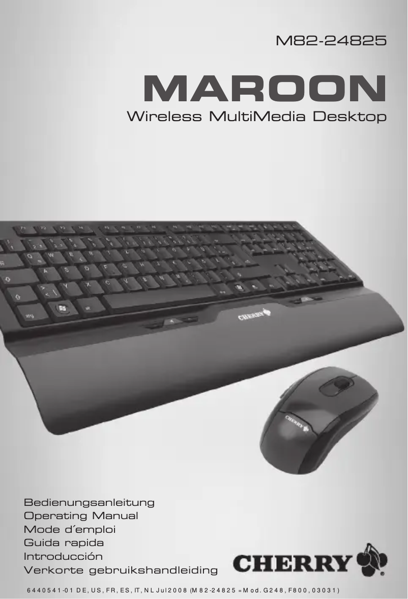 Page 1 de la notice Manuel utilisateur Cherry MAROON