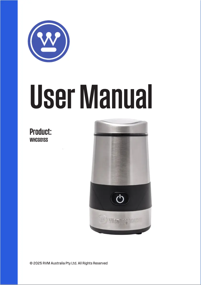 Page 1 de la notice Manuel utilisateur Westinghouse WHCG01SS