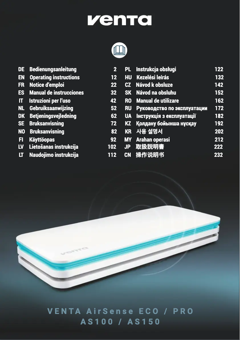 Page 1 de la notice Manuel utilisateur Venta AirSense ECO AS100