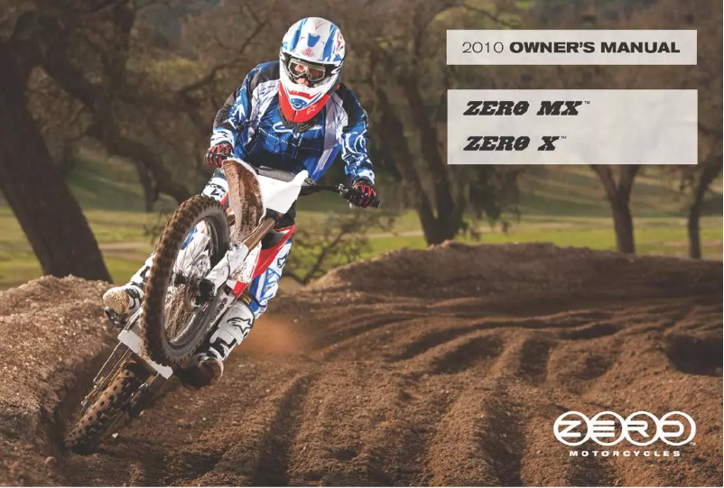 Image de la première page du manuel de l'appareil X (2010)