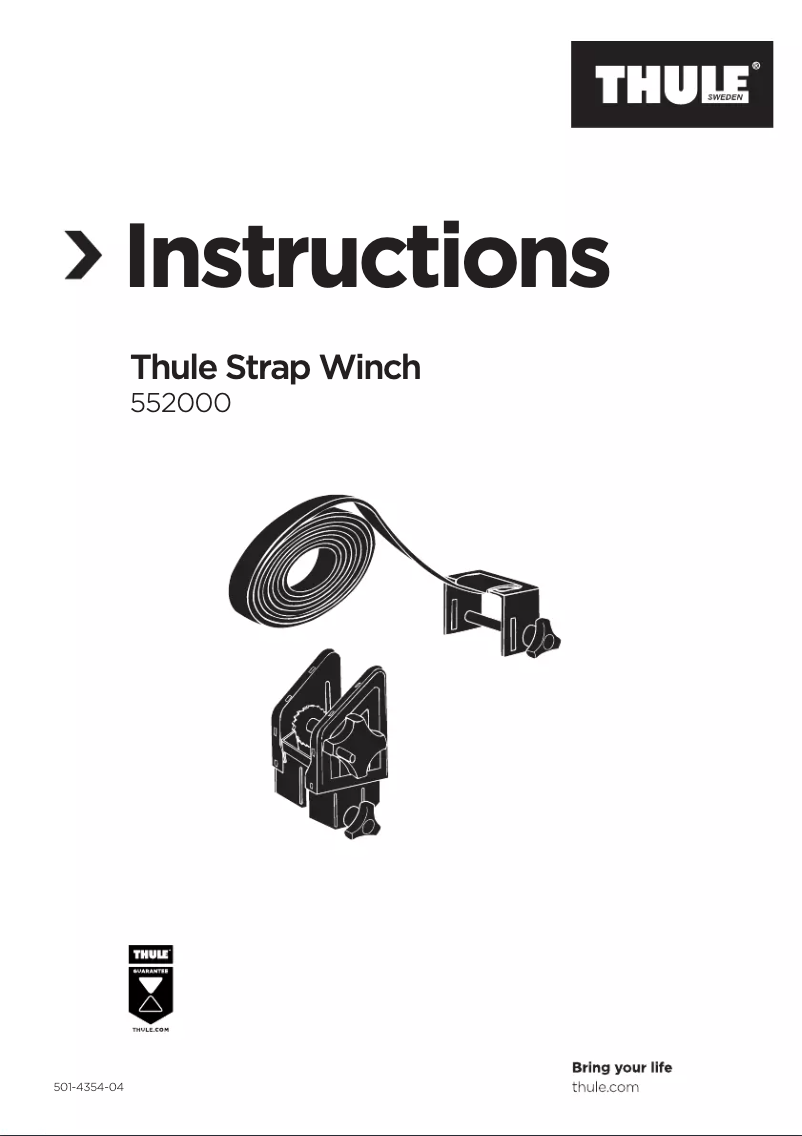 Page 1 de la notice Manuel utilisateur Thule Strap Winch