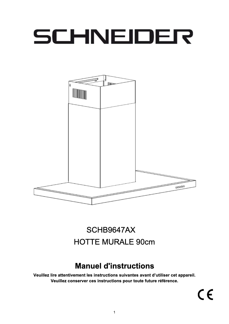 Imagen de la primera página del manual del dispositivo SCHB9647AX