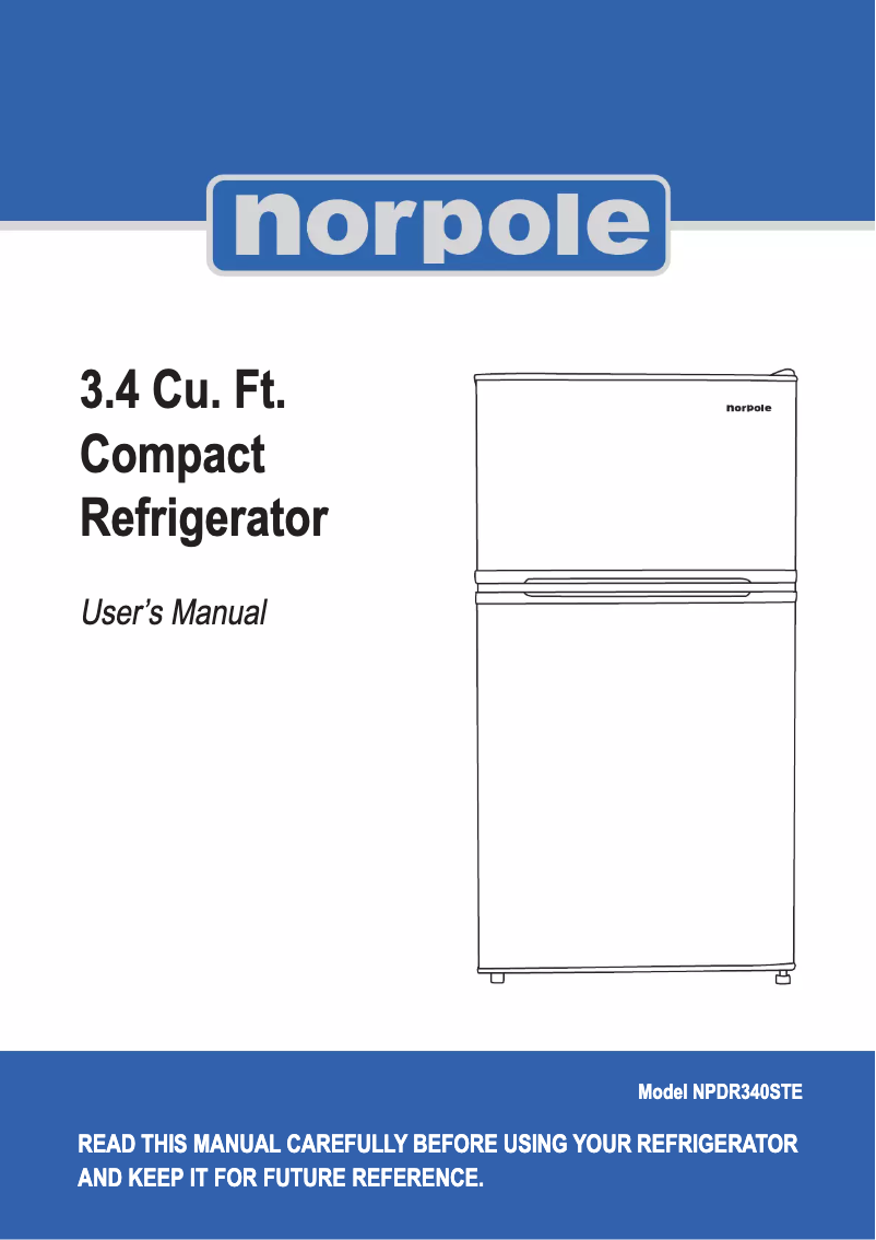 Page n°1 - Manuel utilisateur Norpole NPDR340STE