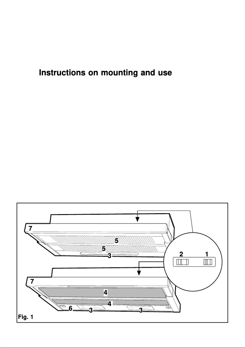 Page 1 de la notice Manuel utilisateur Elica ELISLIM