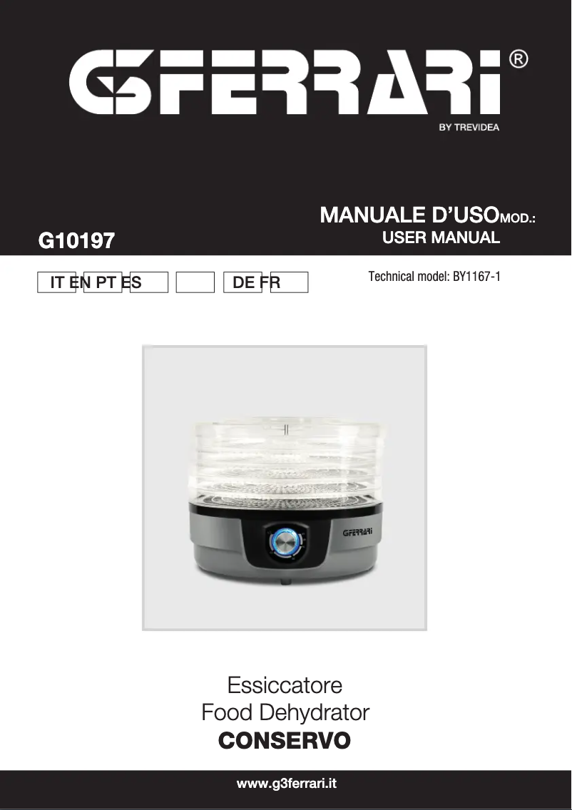 Page n°1 - Manuel utilisateur G3 Ferrari Conservo G10197