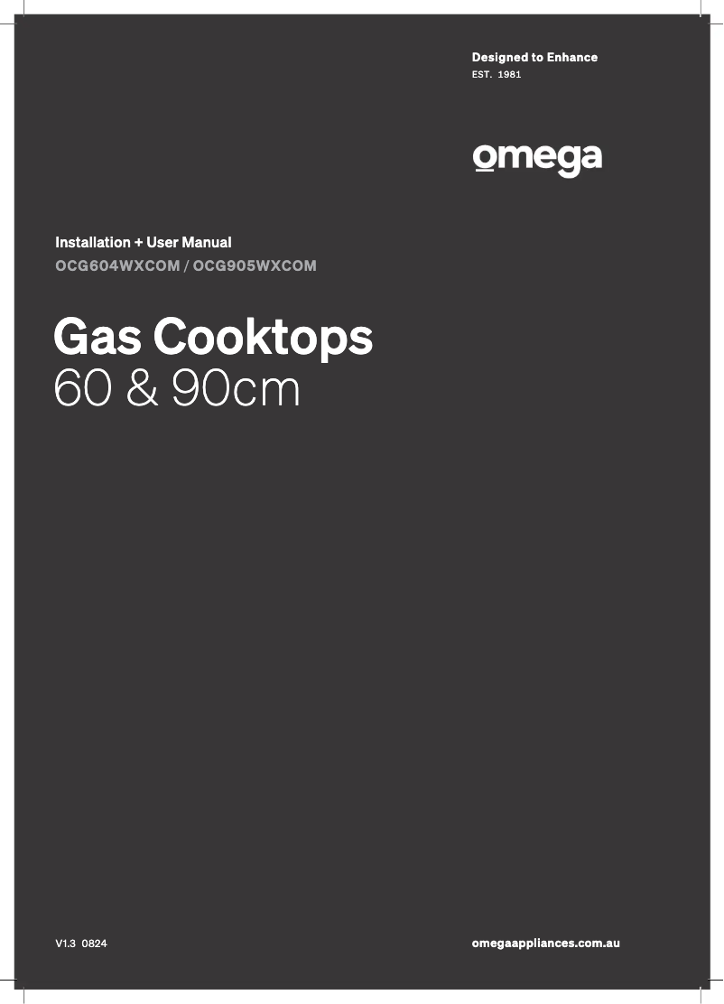 Page 1 de la notice Manuel utilisateur Omega OCG905WXCOM