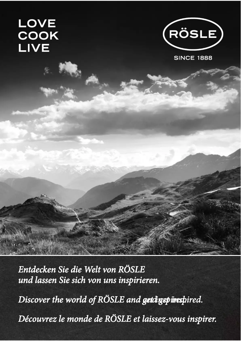 Page n°1 - Manuel utilisateur Rösle 91394