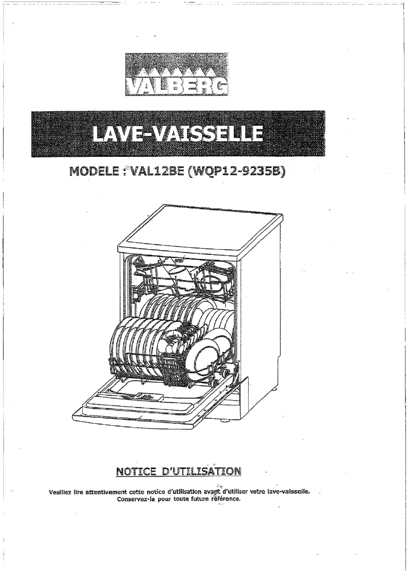 Page 1 de la notice Manuel utilisateur Valberg VAL 12BE
