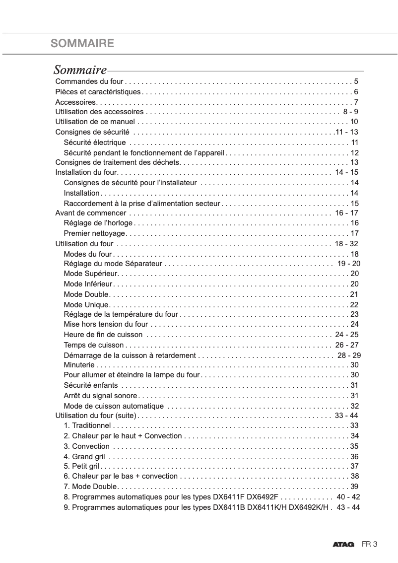 Image de la première page du manuel de l'appareil DX6411H