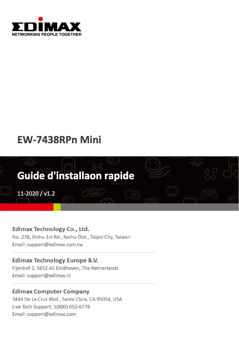 Page n°1 - Manuel utilisateur Edimax EW-7438RPn Mini