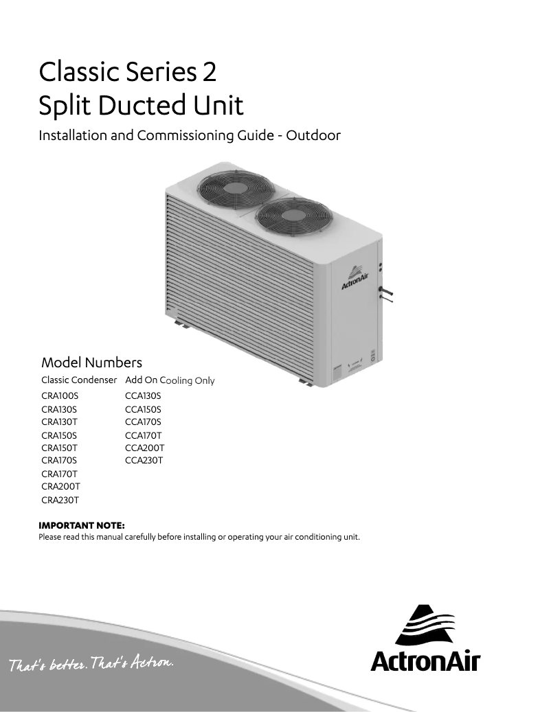 Imagen de la primera página del manual del dispositivo Classic CRA130S