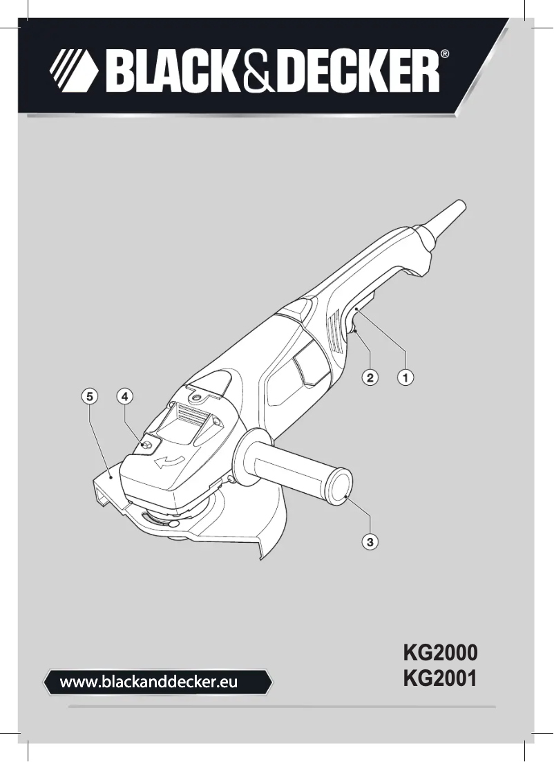 Page 1 de la notice Manuel utilisateur Black & Decker KG2001