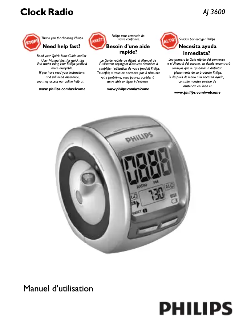 Page n°1 - Manuel utilisateur Philips AJ3600