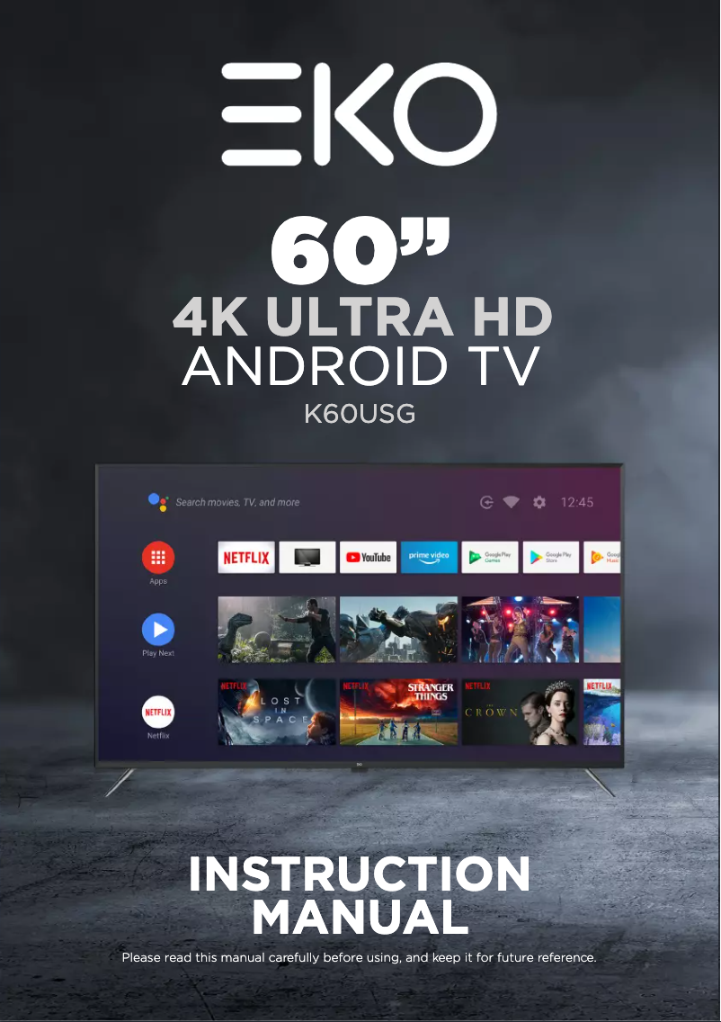 Page 1 de la notice Manuel utilisateur EKO K60USG