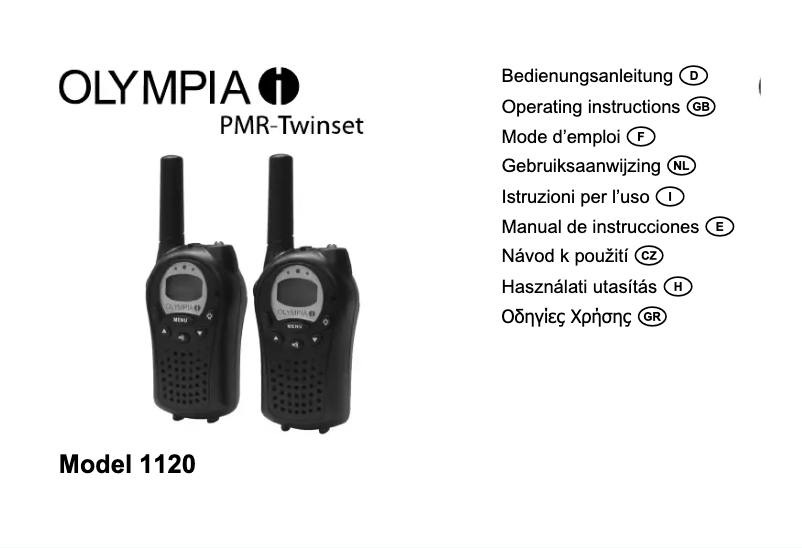 Image de la première page du manuel de l'appareil Model 1120