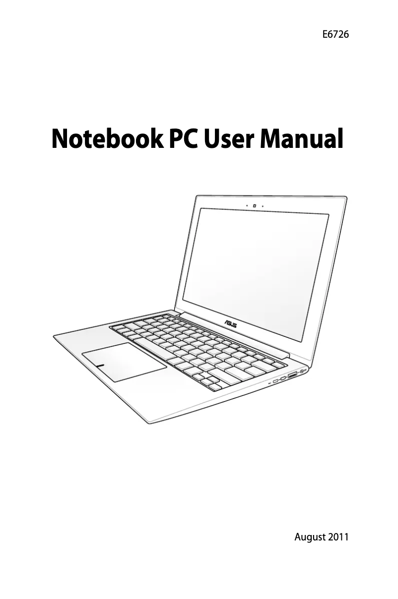 Image de la première page du manuel de l'appareil ZenBook UX31