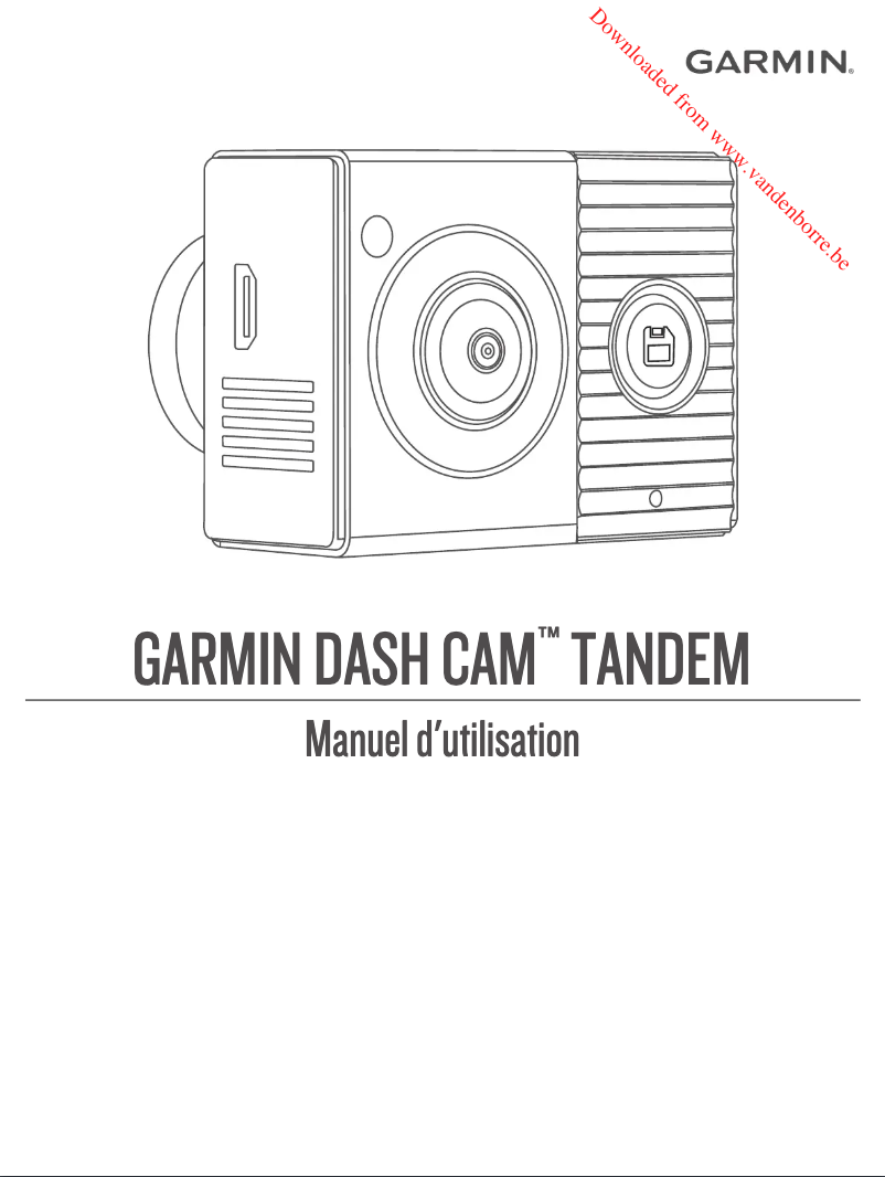Page n°1 - Manuel utilisateur Garmin Dash Cam Tandem
