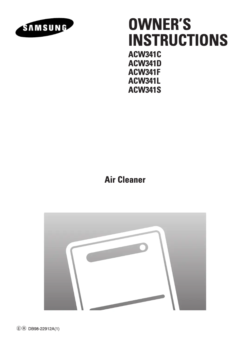 Image de la première page du manuel de l'appareil ACW341S