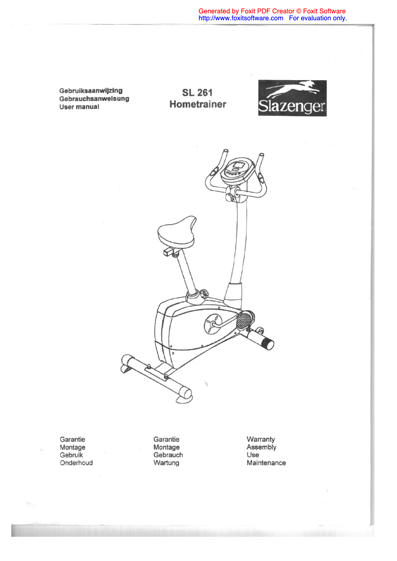 Image de la première page du manuel de l'appareil SL 261