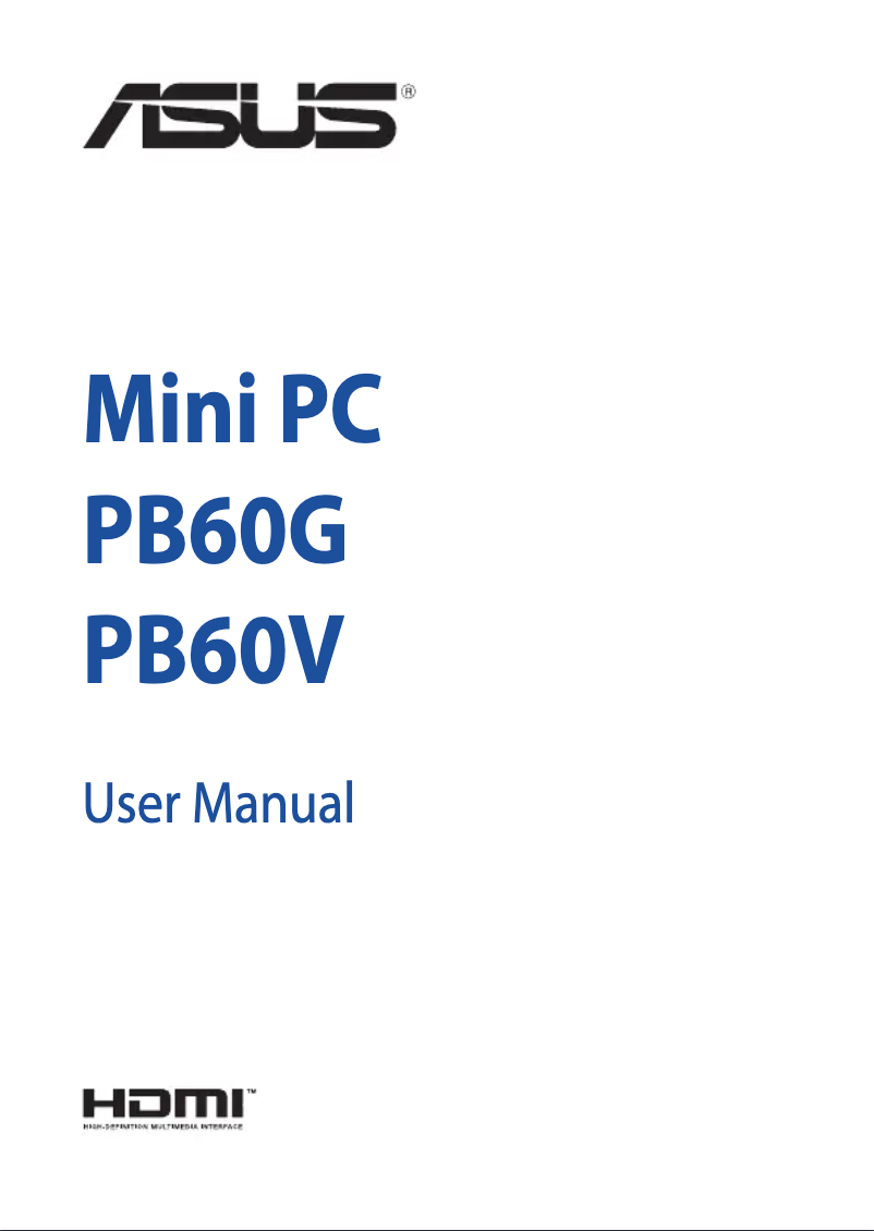 Page 1 de la notice Manuel utilisateur Asus Mini PC PB60V