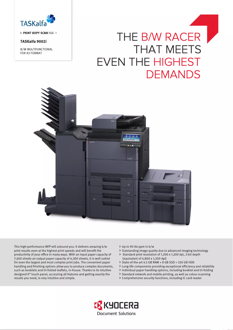 Imagen de la primera página del manual del dispositivo TASKalfa 9002i