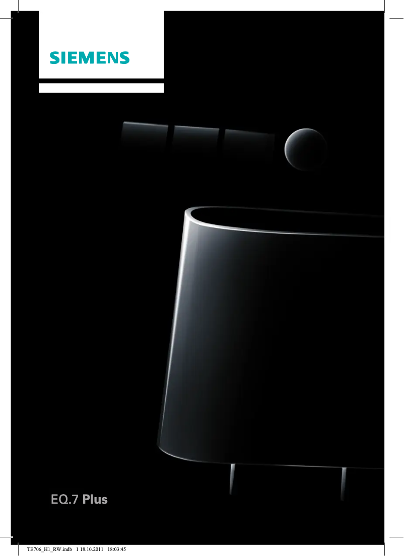Página 1 del manual Manual de usuario Siemens EQ.7 I-Series TE706201RW