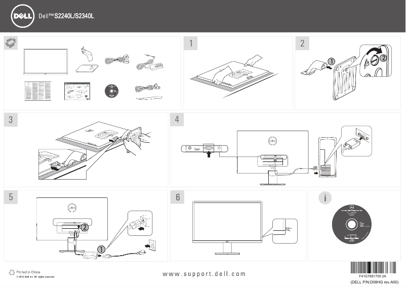 Page 1 de la notice Manuel utilisateur Dell S Series S2340L