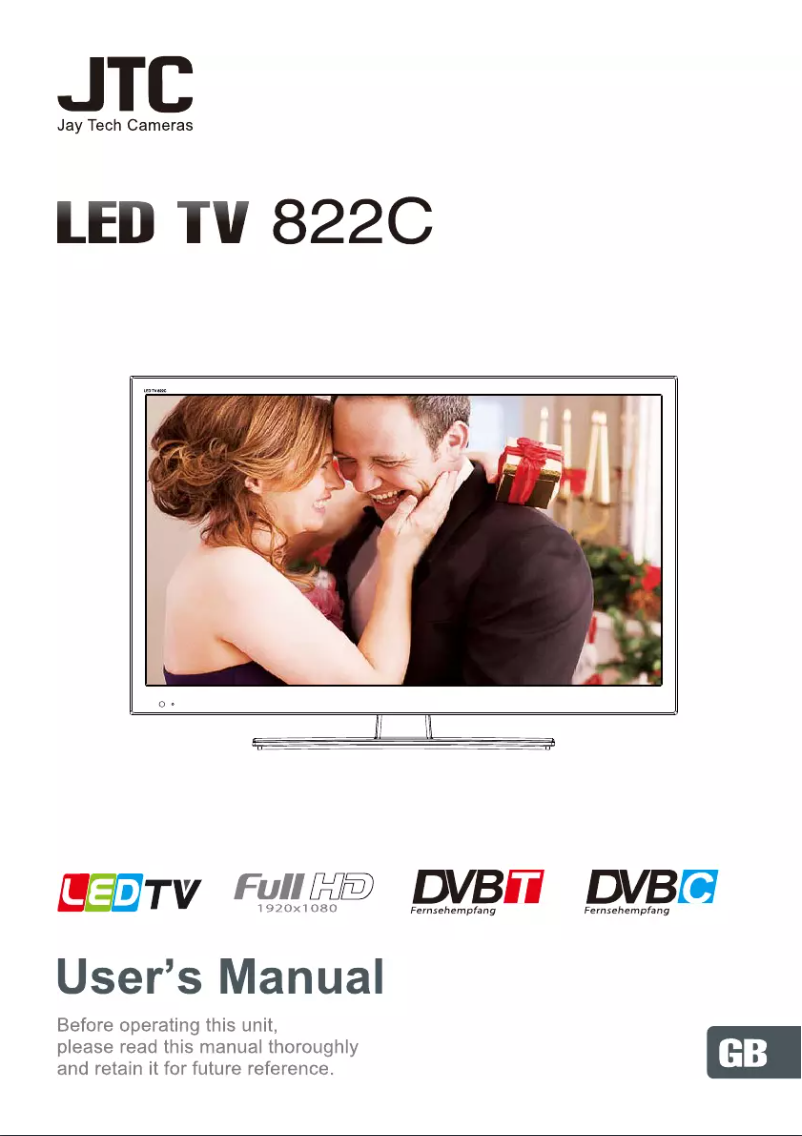 Page n°1 - Manuel utilisateur Jay-Tech LED TV822C
