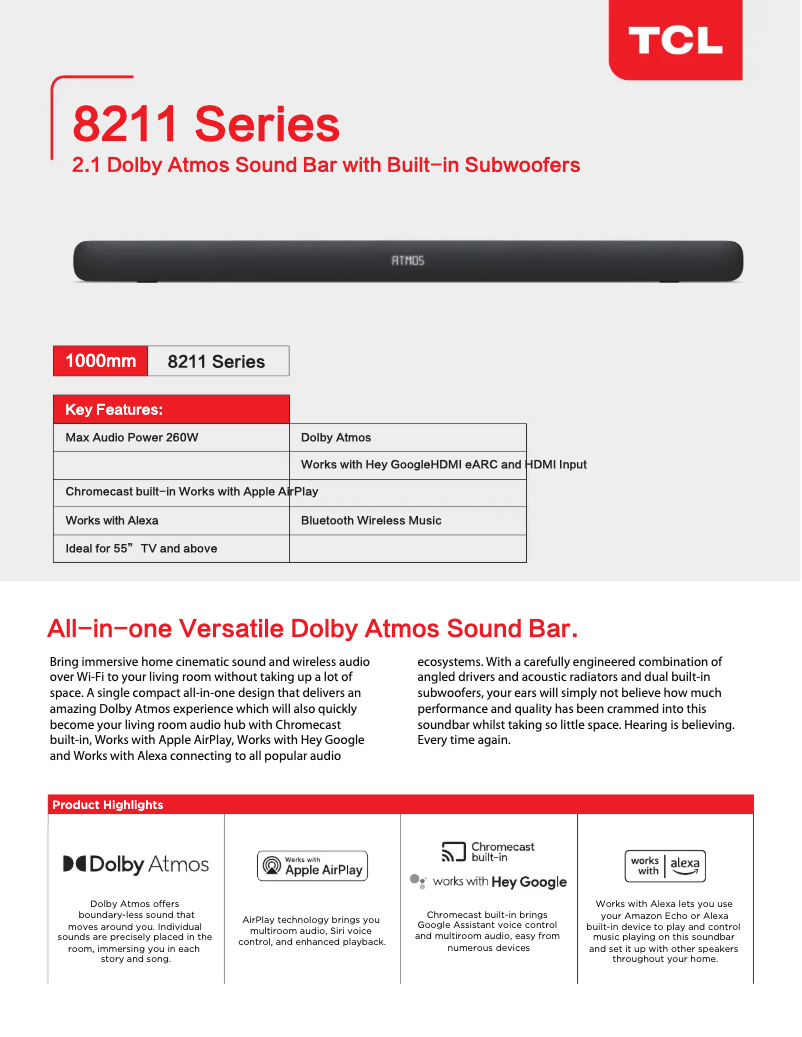 First page image of the manual for TS8211