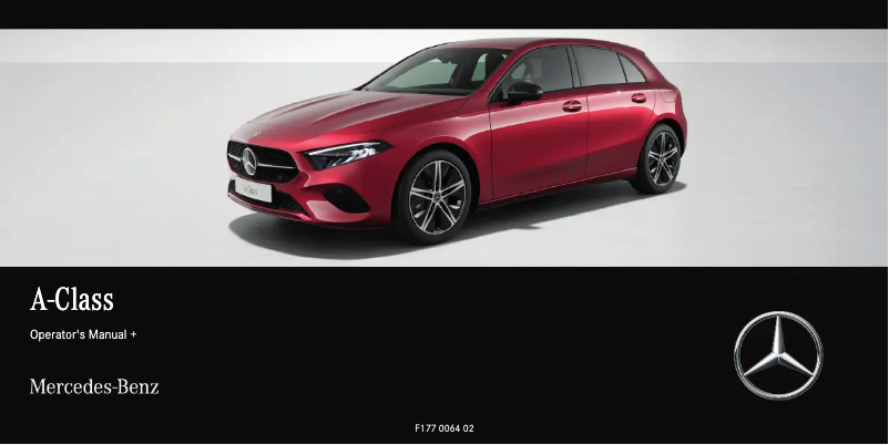 Page 1 de la notice Manuel utilisateur Mercedes-Benz A-Class (2023)