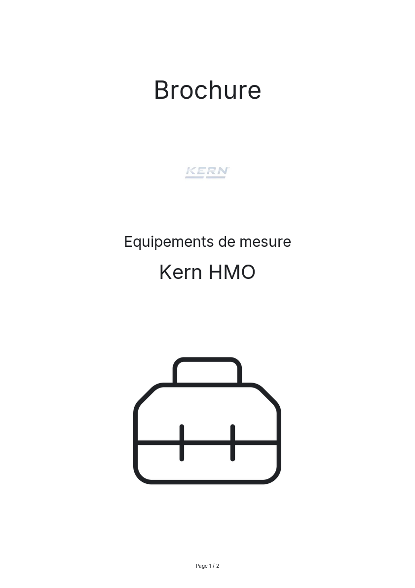 Page n°1 - Brochure Kern HMO