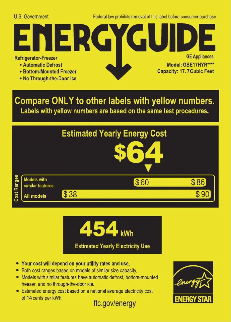 Image de la première page du manuel de l'appareil GBE17HYRFS