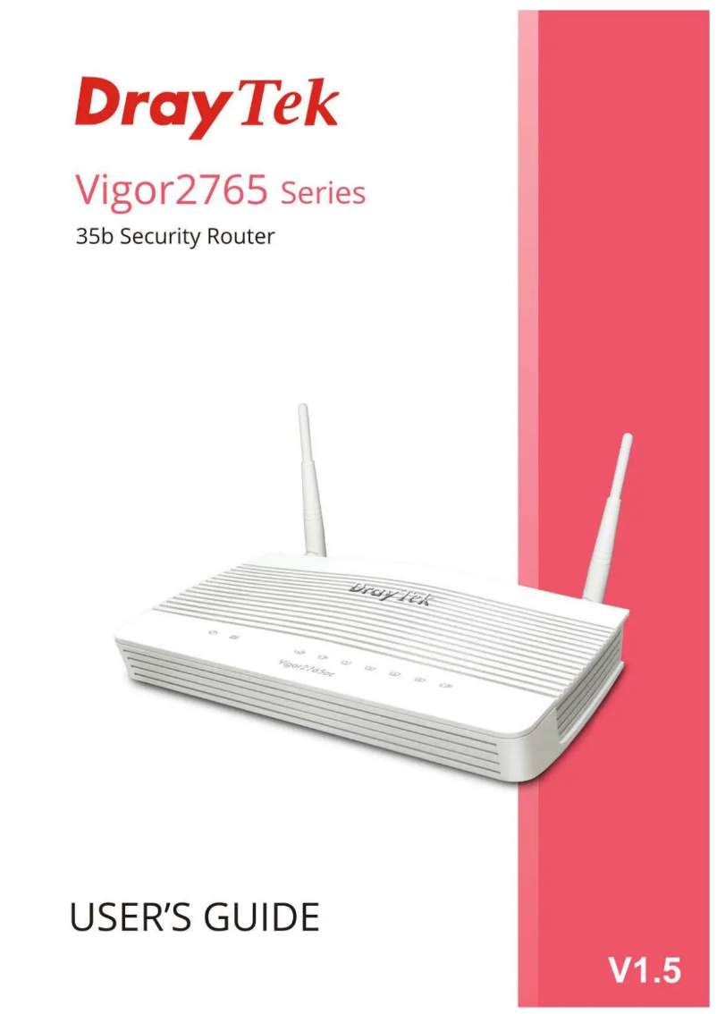 Page n°1 - Manuel utilisateur Draytek Vigor 2765