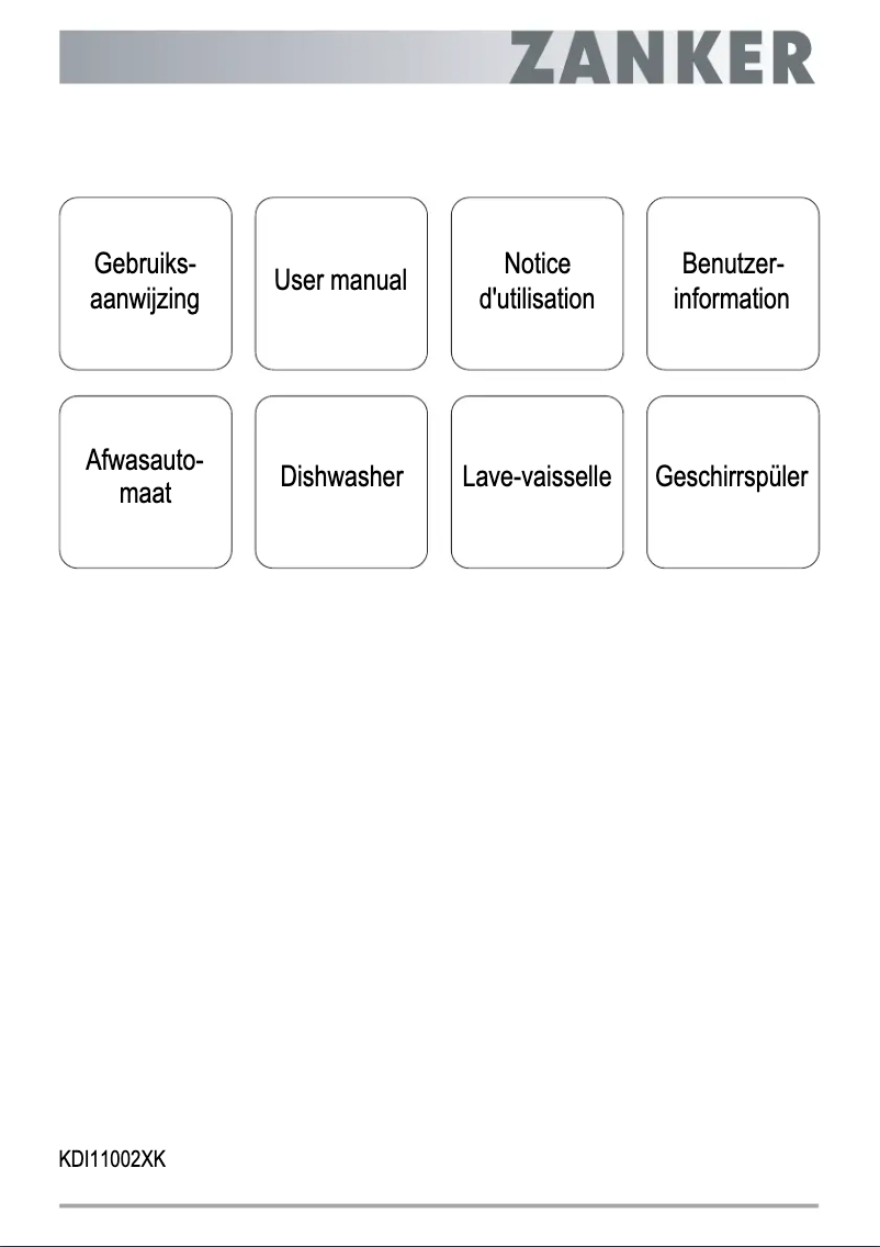 Page 1 de la notice Manuel utilisateur Zanker KDI11002XK