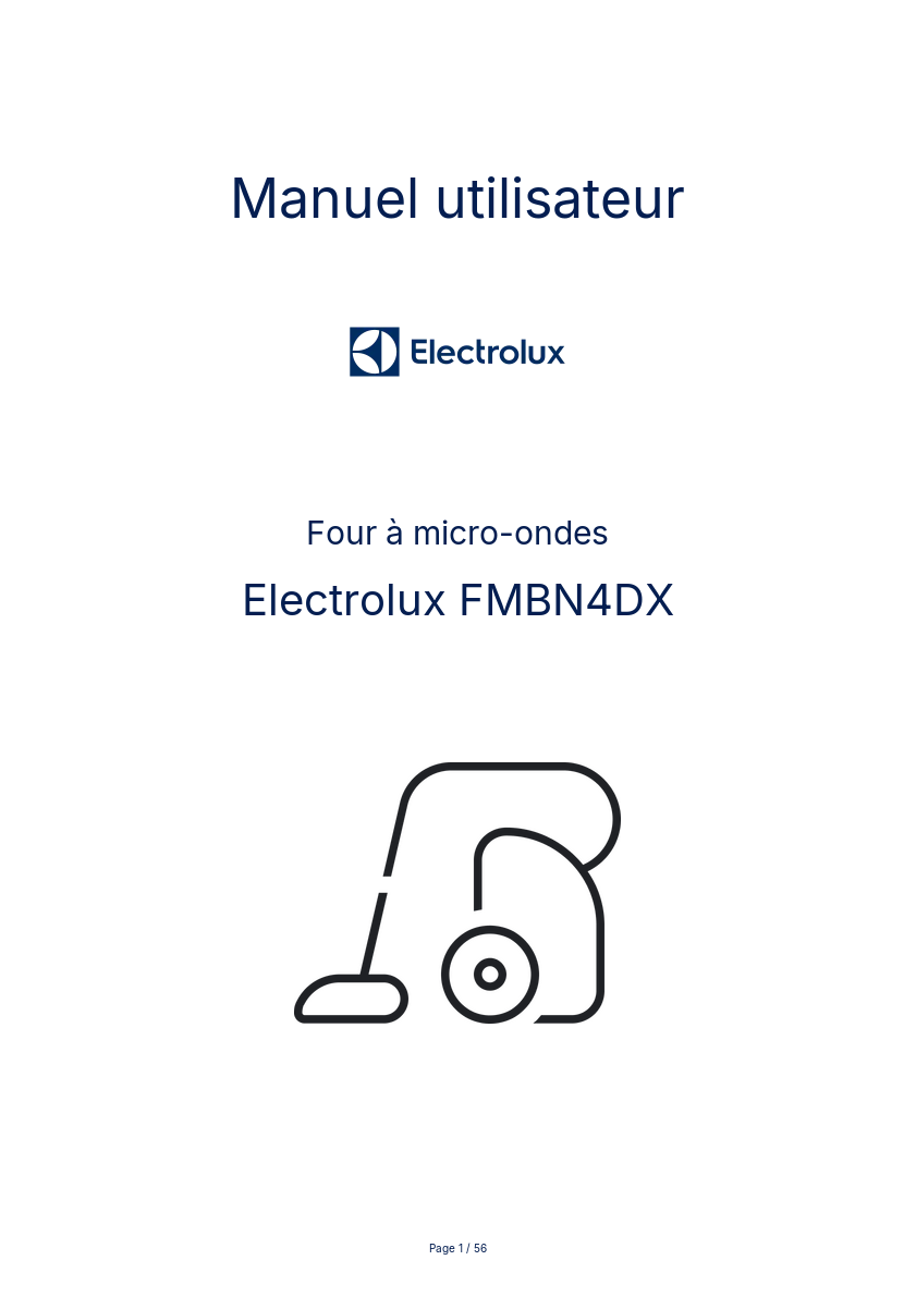 Image de la première page du manuel de l'appareil FMBN4DX