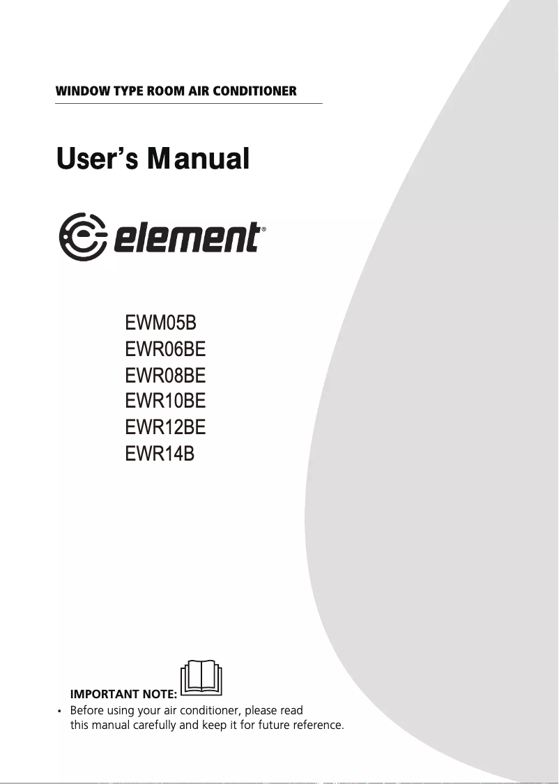 Page n°1 - Manuel utilisateur Element EWR14B