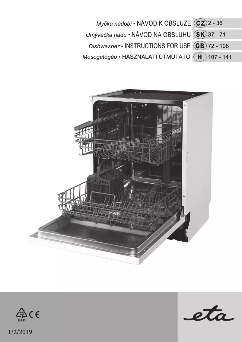 Page 1 de la notice Manuel utilisateur Eta 239690001