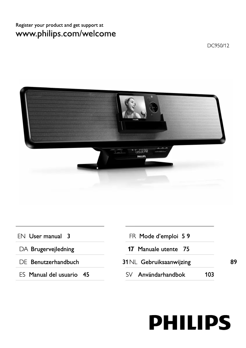 Image de la première page du manuel de l'appareil DC950