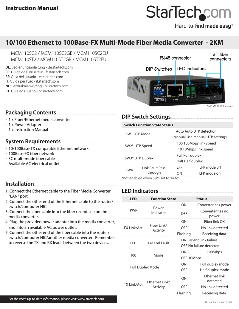 Image de la première page du manuel de l'appareil MCM110ST2GB