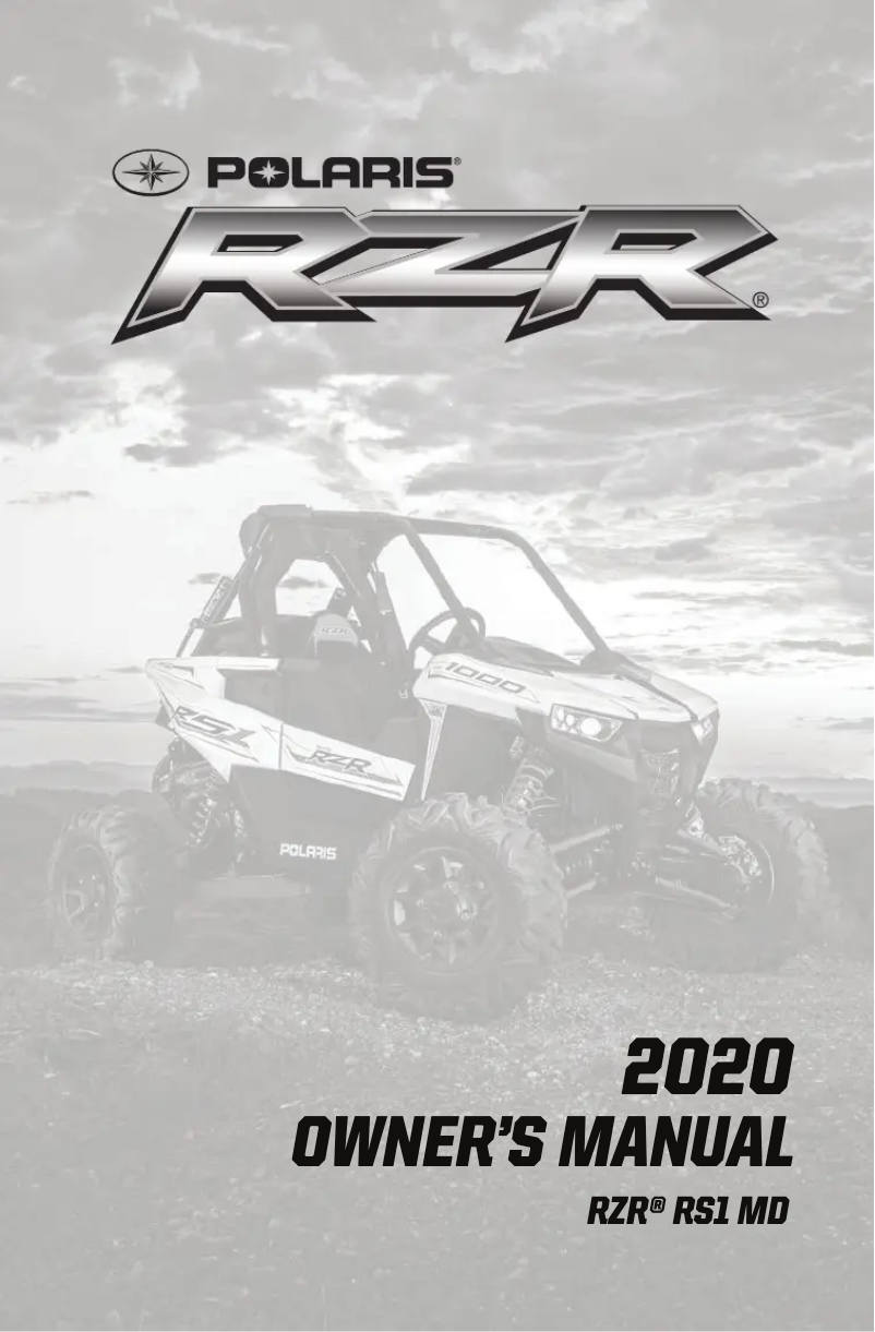 Page n°1 - Manuel utilisateur Polaris RZR RS1 MD (2020)