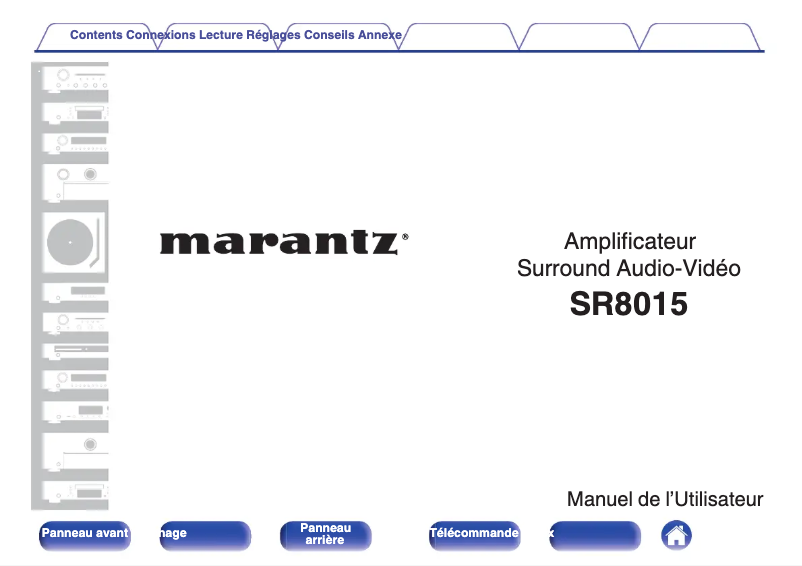 Page 1 de la notice Manuel utilisateur Marantz SR8015