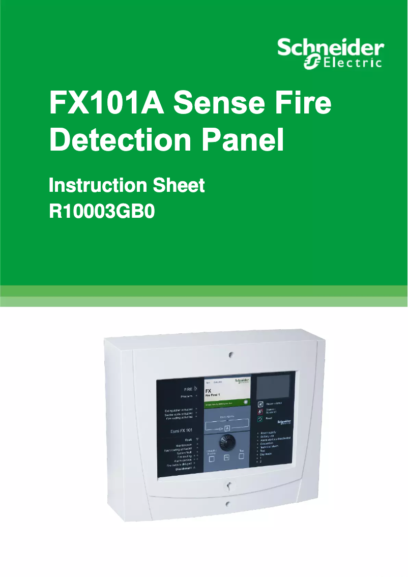Page n°1 - Manuel utilisateur Schneider FX101A