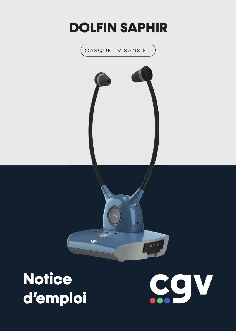 Page 1 de la notice Manuel utilisateur CGV Dolfin Saphir