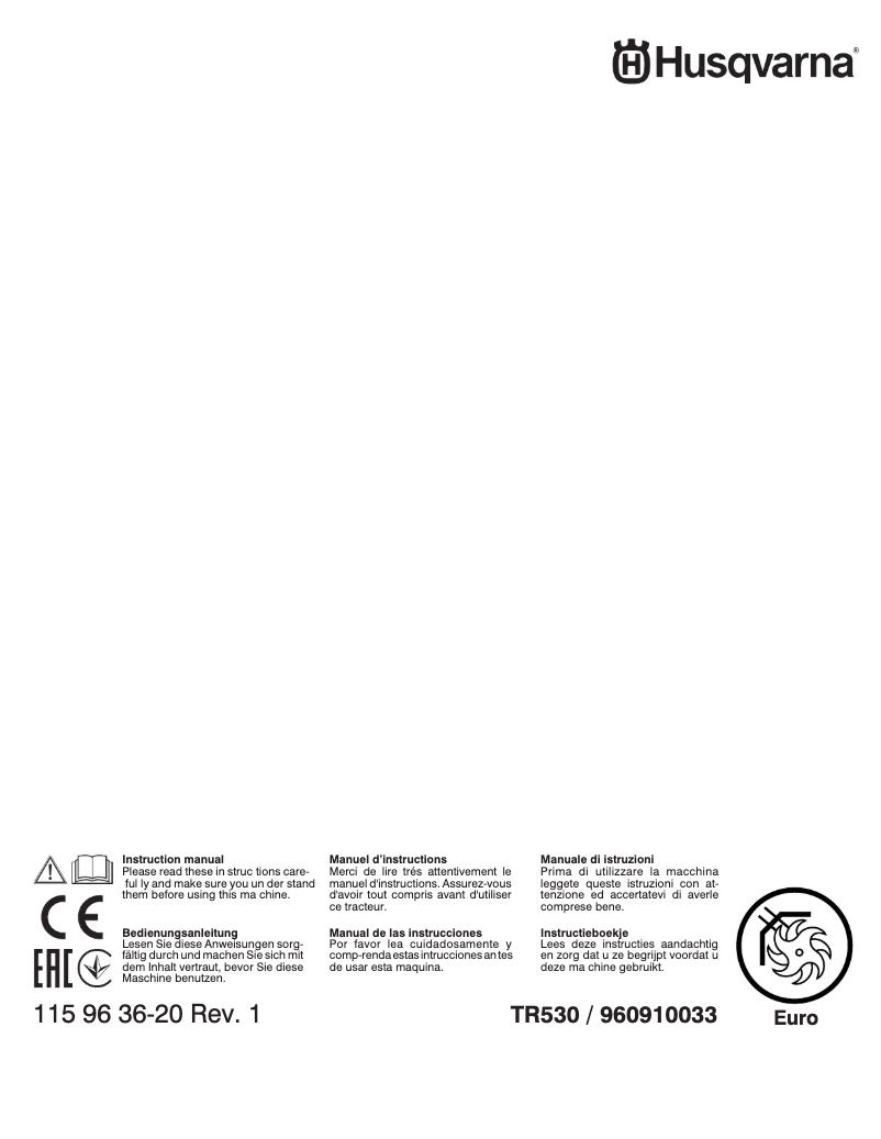 Image de la première page du manuel de l'appareil TR 530