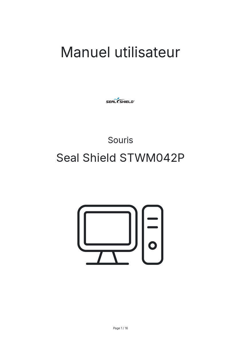 Page n°1 - Manuel utilisateur Seal Shield STWM042P