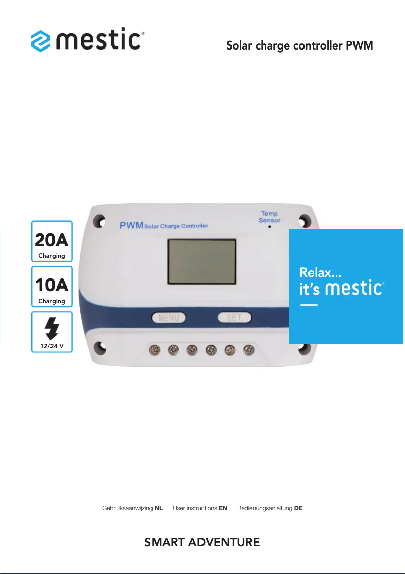 Page n°1 - Manuel utilisateur Mestic PWM MSC-1020